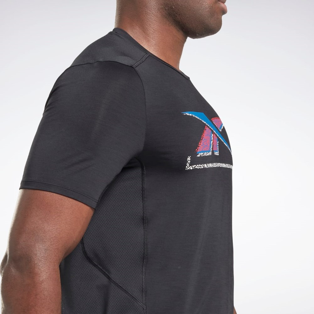 Reebok ACTIVCHILL Grafická Athlete T-Shirt Černé | ZNIUY1527