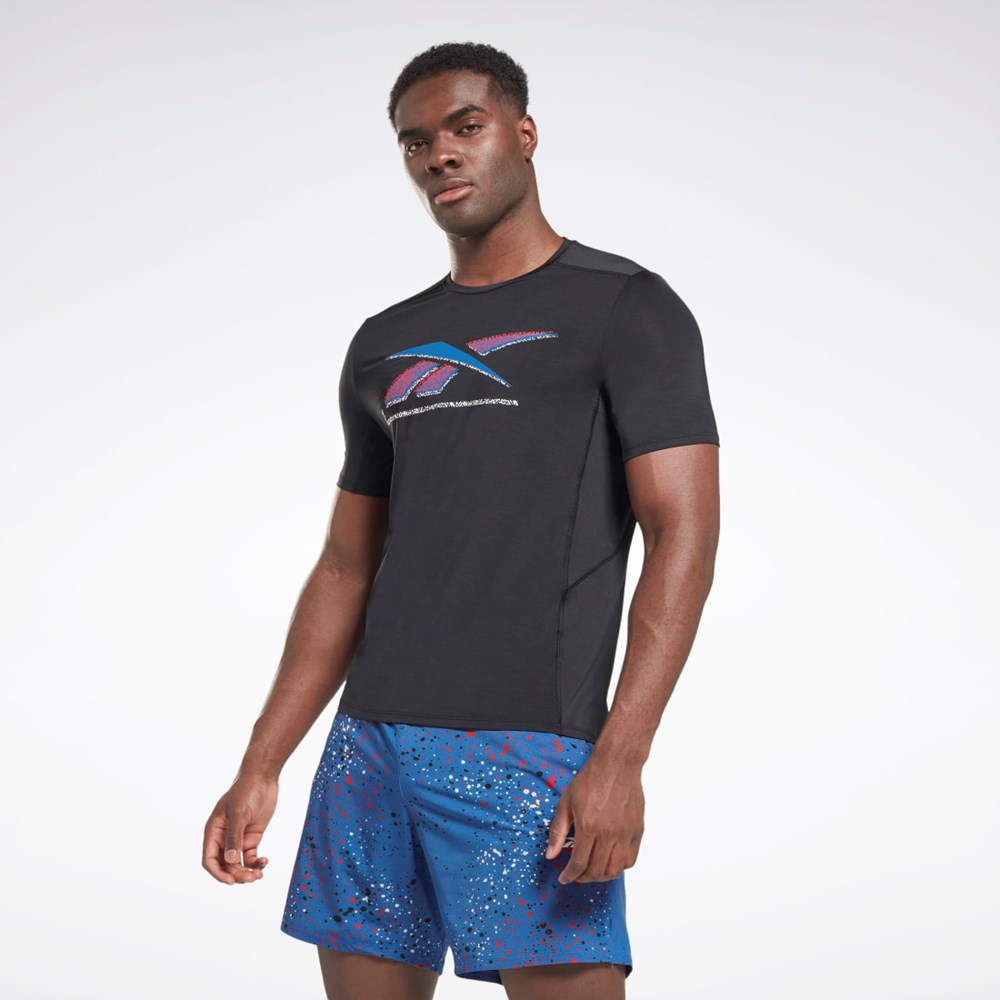 Reebok ACTIVCHILL Grafická Athlete T-Shirt Černé | ZNIUY1527