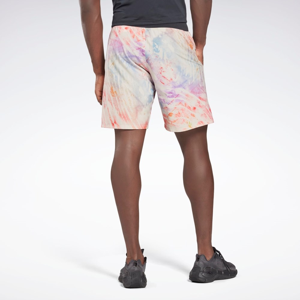 Reebok Allover Print Strength Shorts Moonstone | ADGIJ2014