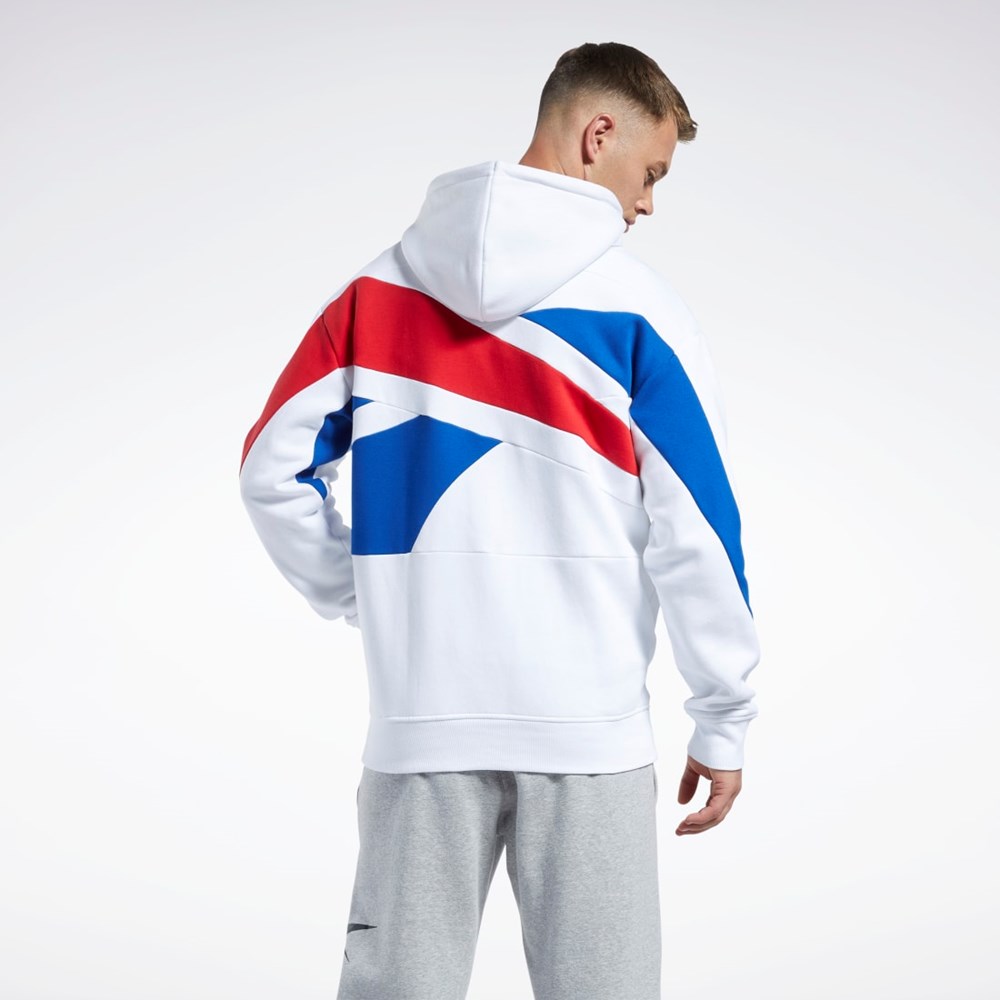 Reebok Basketball Reebok DNA Back Vector Hoodie Bílé | GQLIW1048