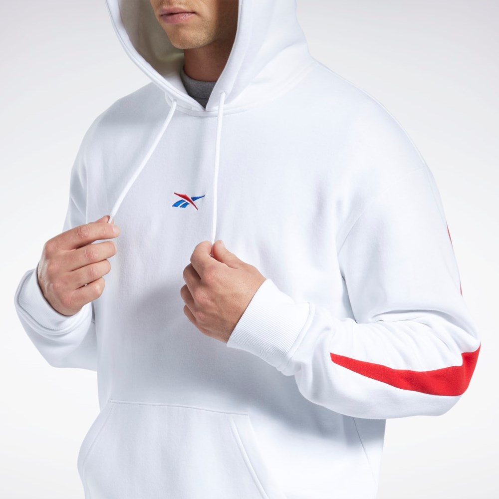 Reebok Basketball Reebok DNA Back Vector Hoodie Bílé | GQLIW1048