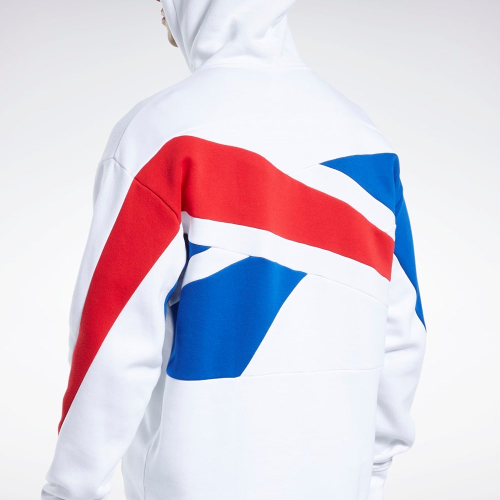 Reebok Basketball Reebok DNA Back Vector Hoodie Bílé | GQLIW1048