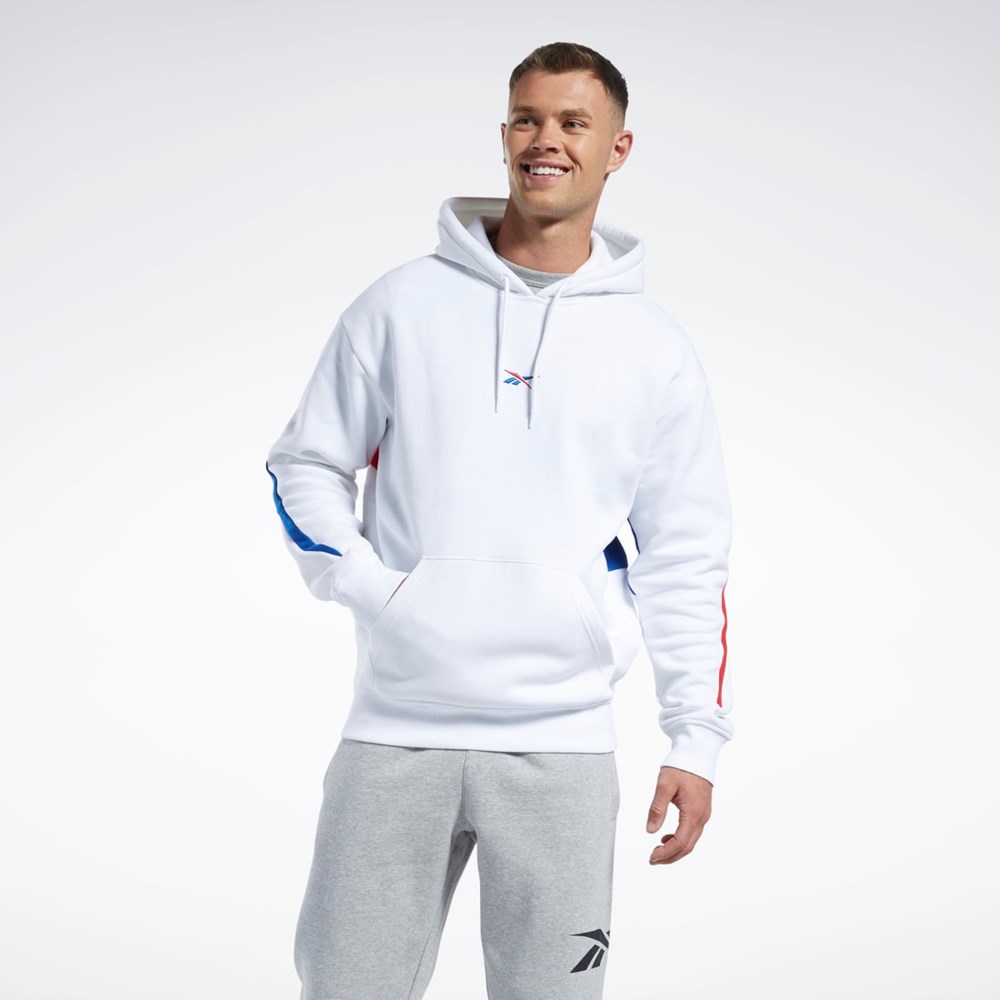 Reebok Basketball Reebok DNA Back Vector Hoodie Bílé | GQLIW1048