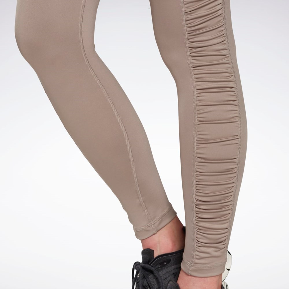 Reebok Bold High-Waisted Ruched Tights Šedé | THXIA6438