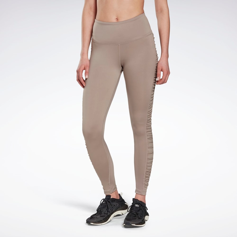 Reebok Bold High-Waisted Ruched Tights Šedé | THXIA6438