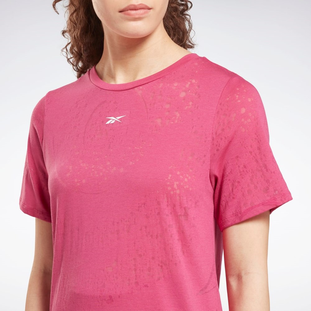 Reebok Burnout T-Shirt Růžové | ODRQG6419