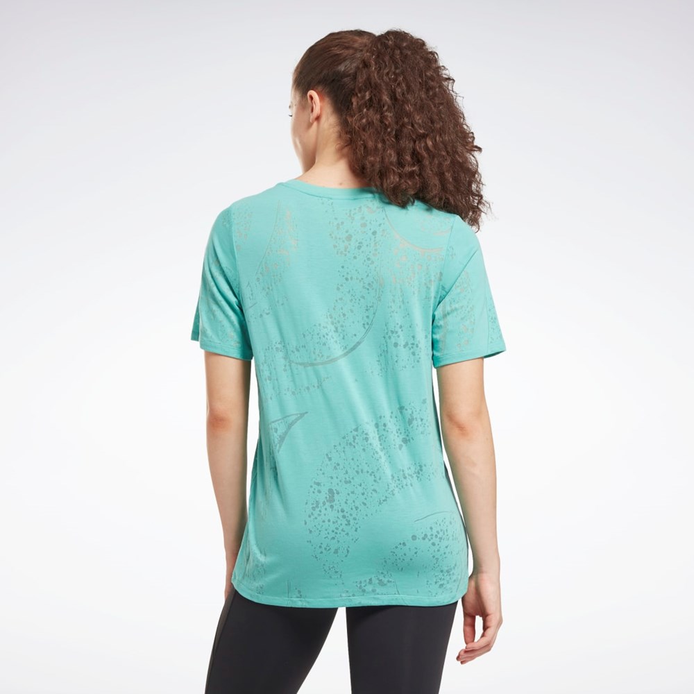 Reebok Burnout T-Shirt Semi Classic Teal | YWATV0326