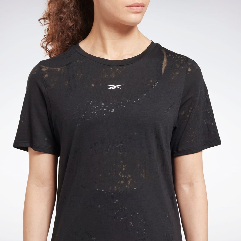 Reebok Burnout T-Shirt Černé | OPHYB4863