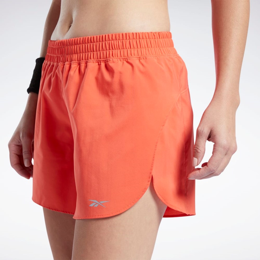 Reebok Běžecké Shorts Červené | HAKPM4561