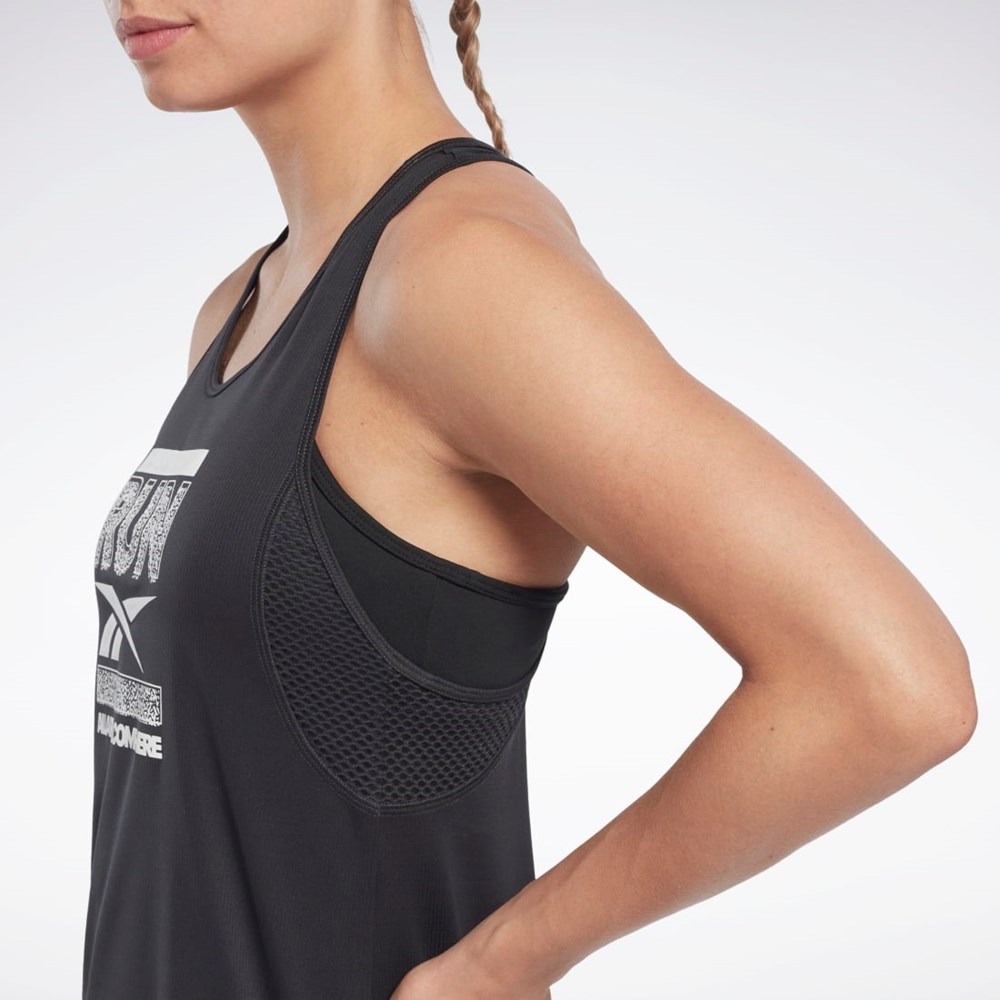 Reebok Běžecké Speedwick Grafická Tank Top Černé | DNLVY7861