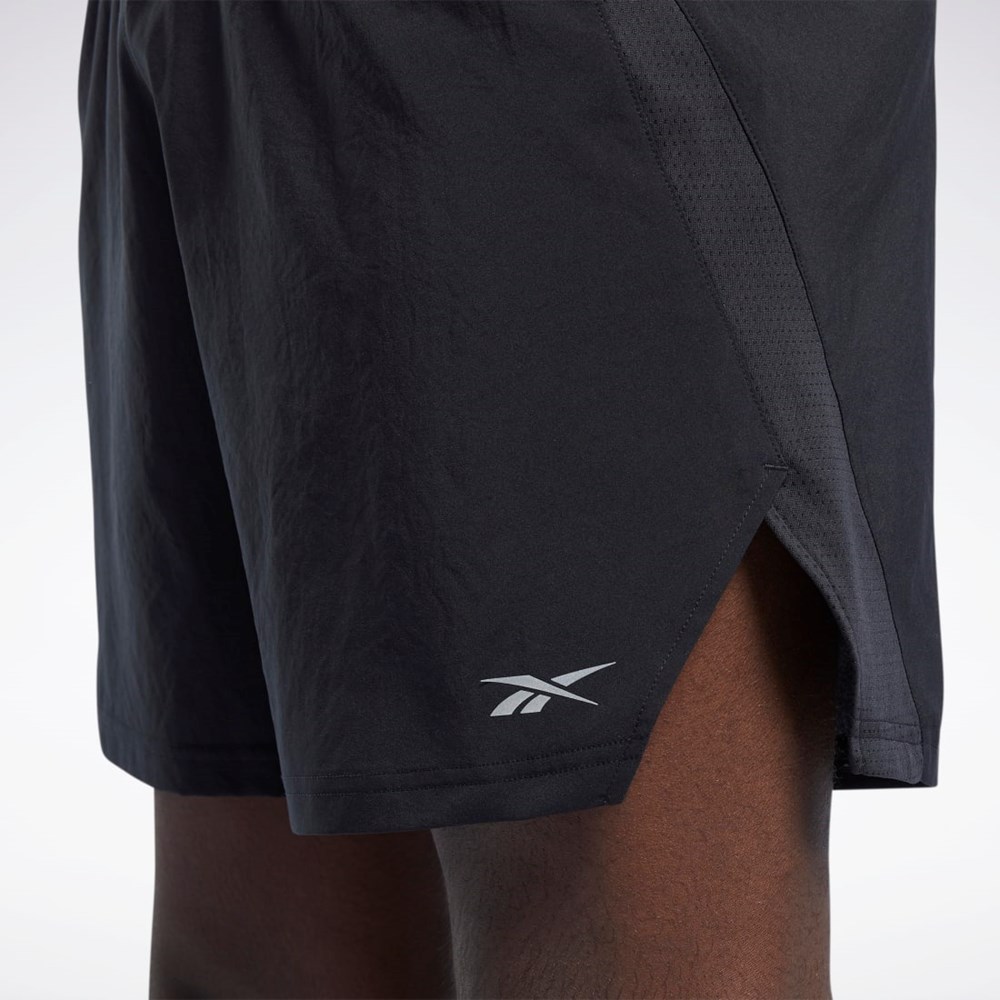 Reebok Běžecké Woven Shorts Černé | TKOXR8756