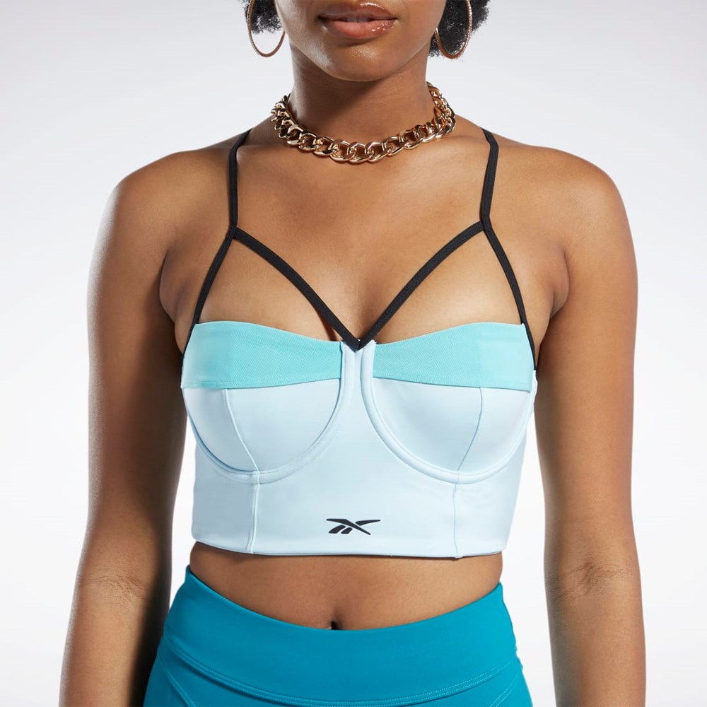 Reebok Cardi B Bralette Blankyt Tyrkysové | XSNTF5810