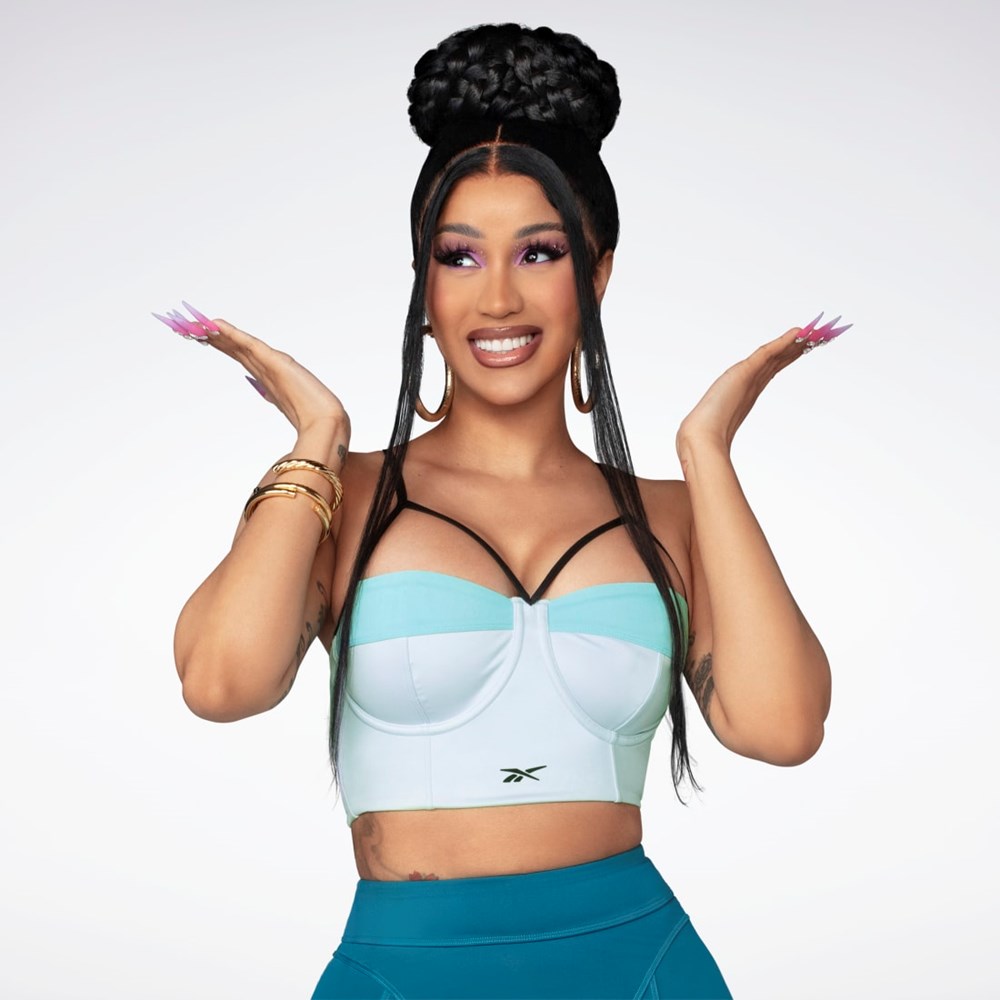 Reebok Cardi B Bralette Blankyt Tyrkysové | XSNTF5810