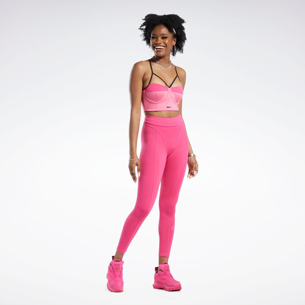 Reebok Cardi B Bralette Růžové Růžové | KVHNU8275