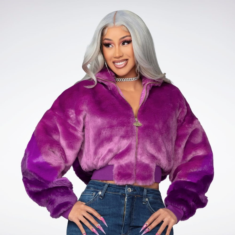 Reebok Cardi B Fur Ombre Jacket (Unisex) Ultraberry | JUMOA4791