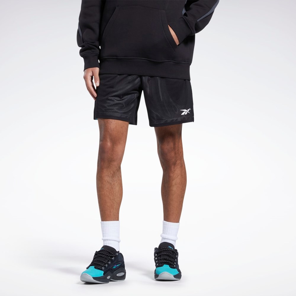 Reebok City League Mesh Shorts Černé | BAFZR2869