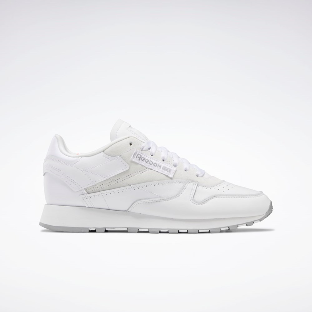 Reebok Classic Leather Make It Yours Shoes Bílé Šedé | UFDLE3718