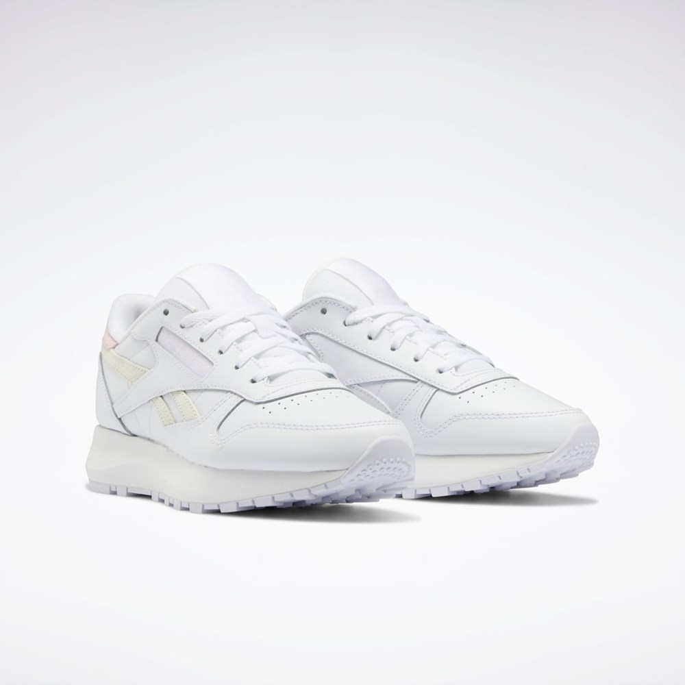 Reebok Classic Leather SP Shoes Bílé Bílé Růžové | UFEQP8439