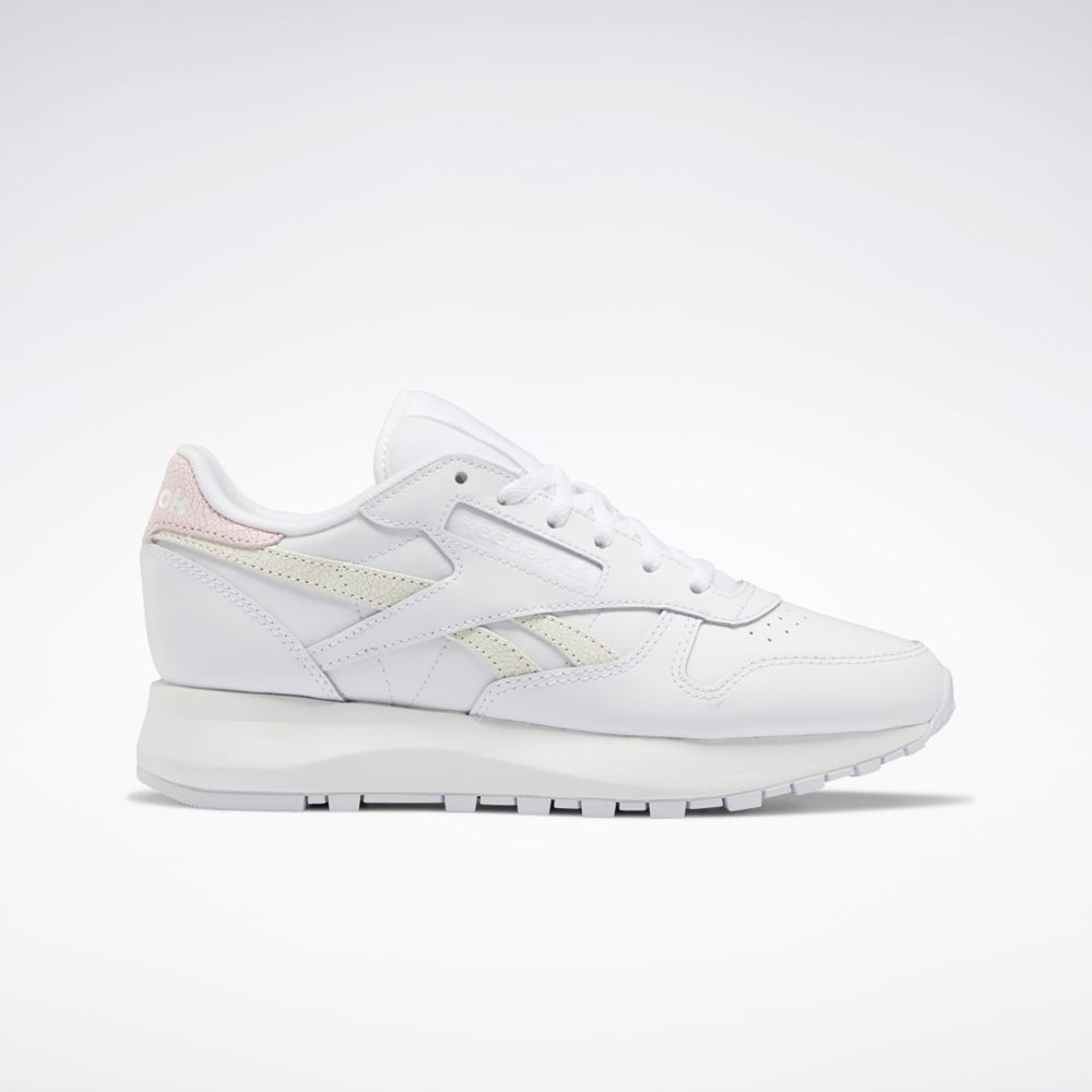 Reebok Classic Leather SP Shoes Bílé Bílé Růžové | UFEQP8439