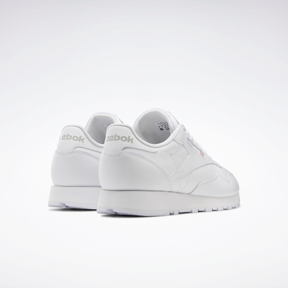 Reebok Classic Leather Shoes Bílé Bílé Šedé | ROKGN7210