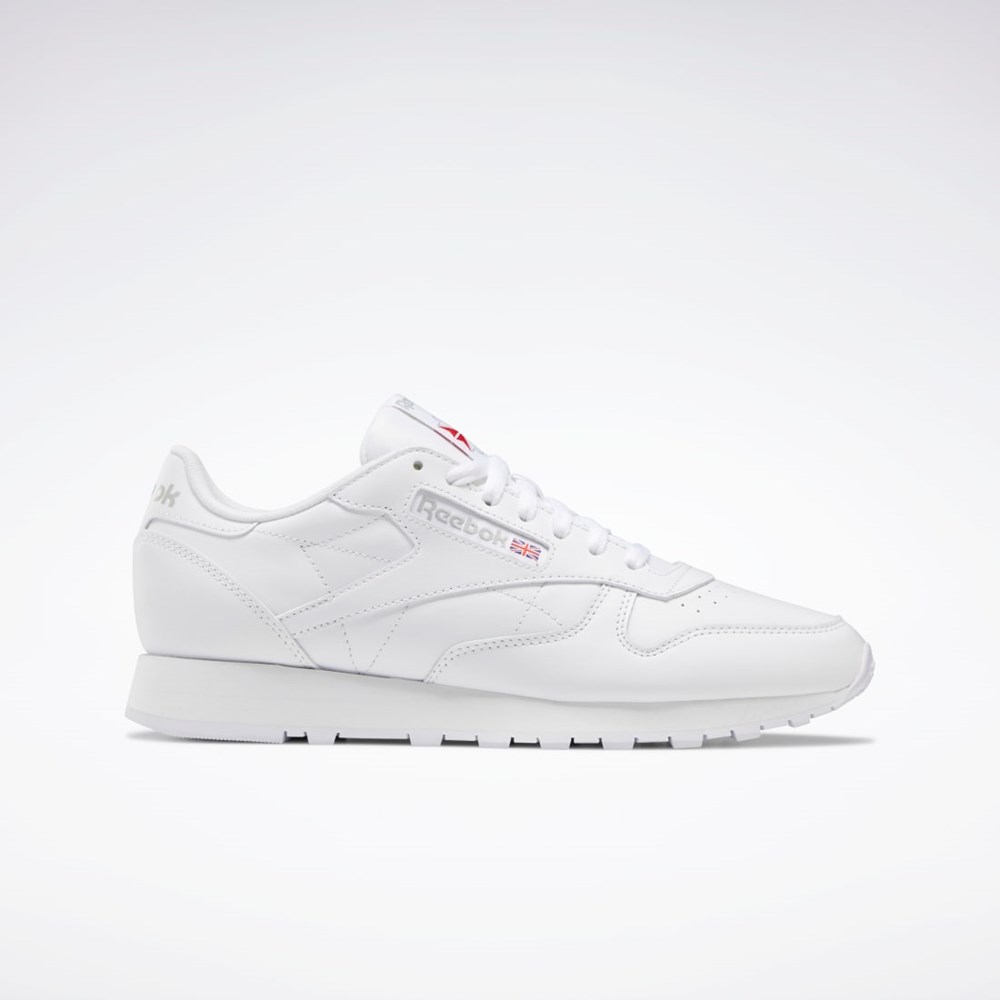 Reebok Classic Leather Shoes Bílé Bílé Šedé | ROKGN7210