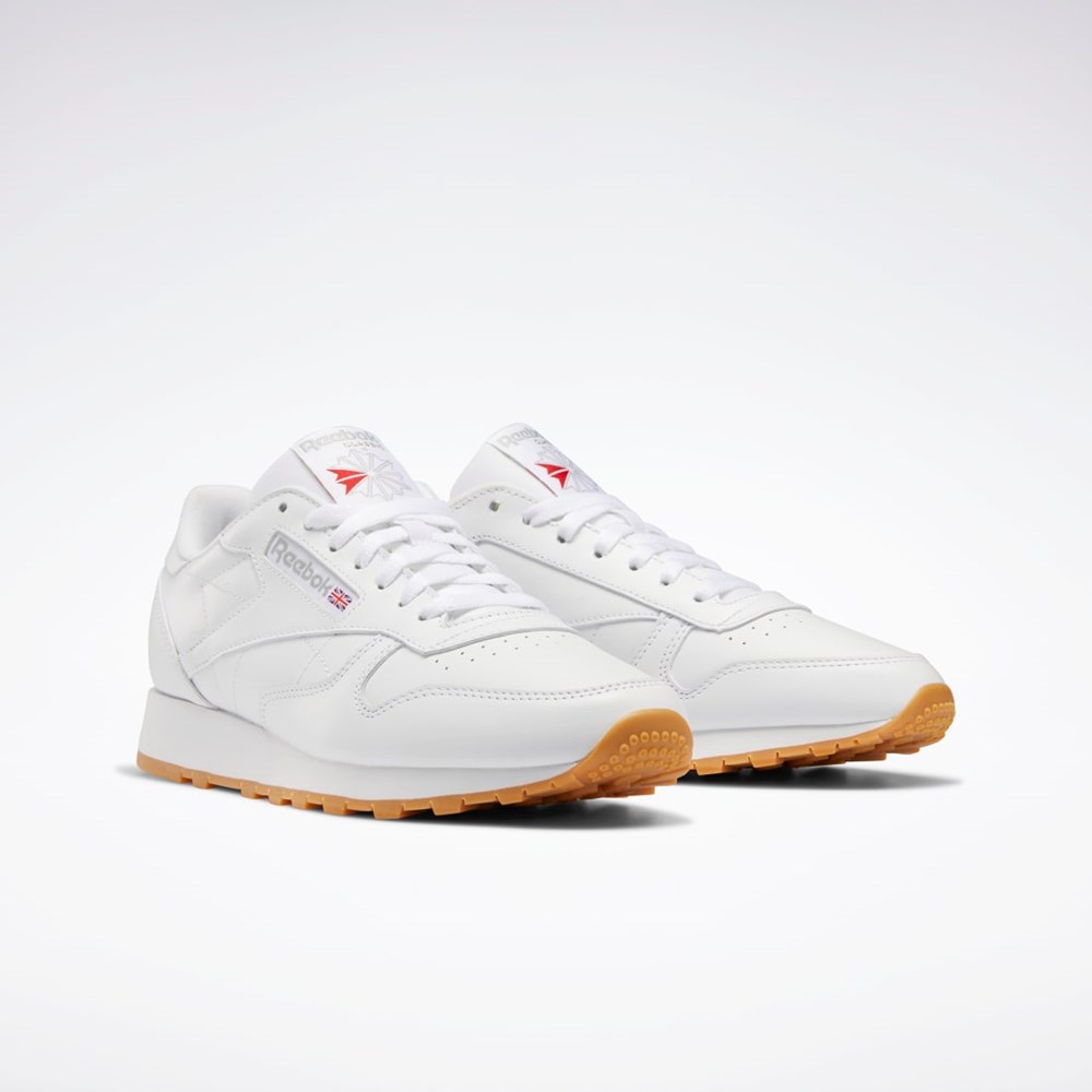 Reebok Classic Leather Shoes Bílé Šedé | DRGVA6501