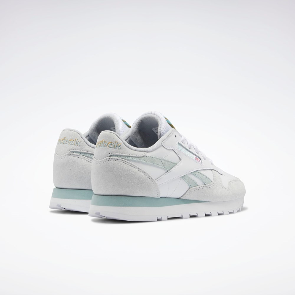 Reebok Classic Leather Shoes Bílé Šedé Šedé | RPGQN0834