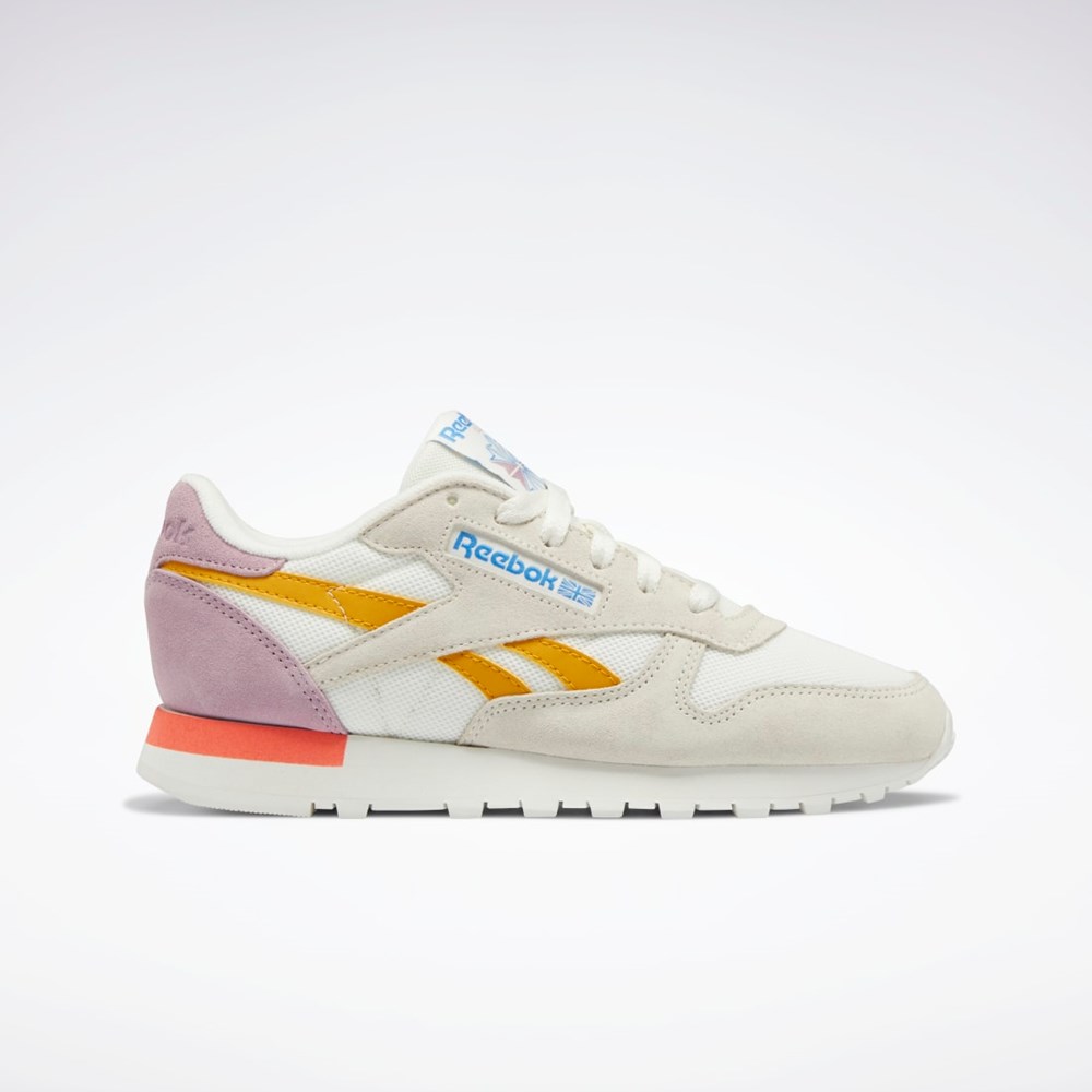 Reebok Classic Leather Shoes Chalk / Bright Ochre / Infused Lilac | EHWXL6095