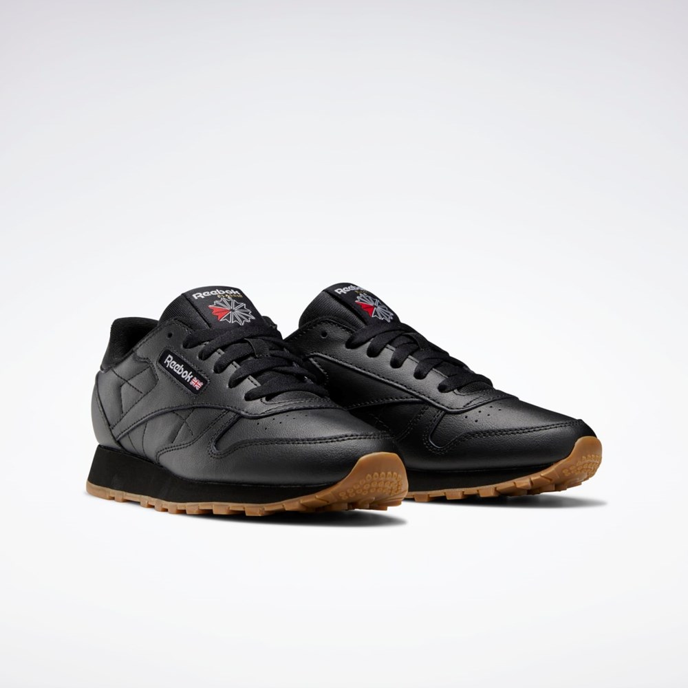 Reebok Classic Leather Shoes - Grade School Černé Černé | YEPVR4807