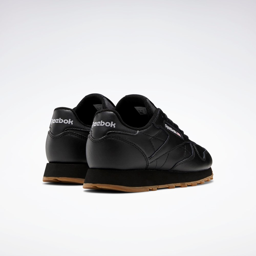 Reebok Classic Leather Shoes - Grade School Černé Černé | YEPVR4807