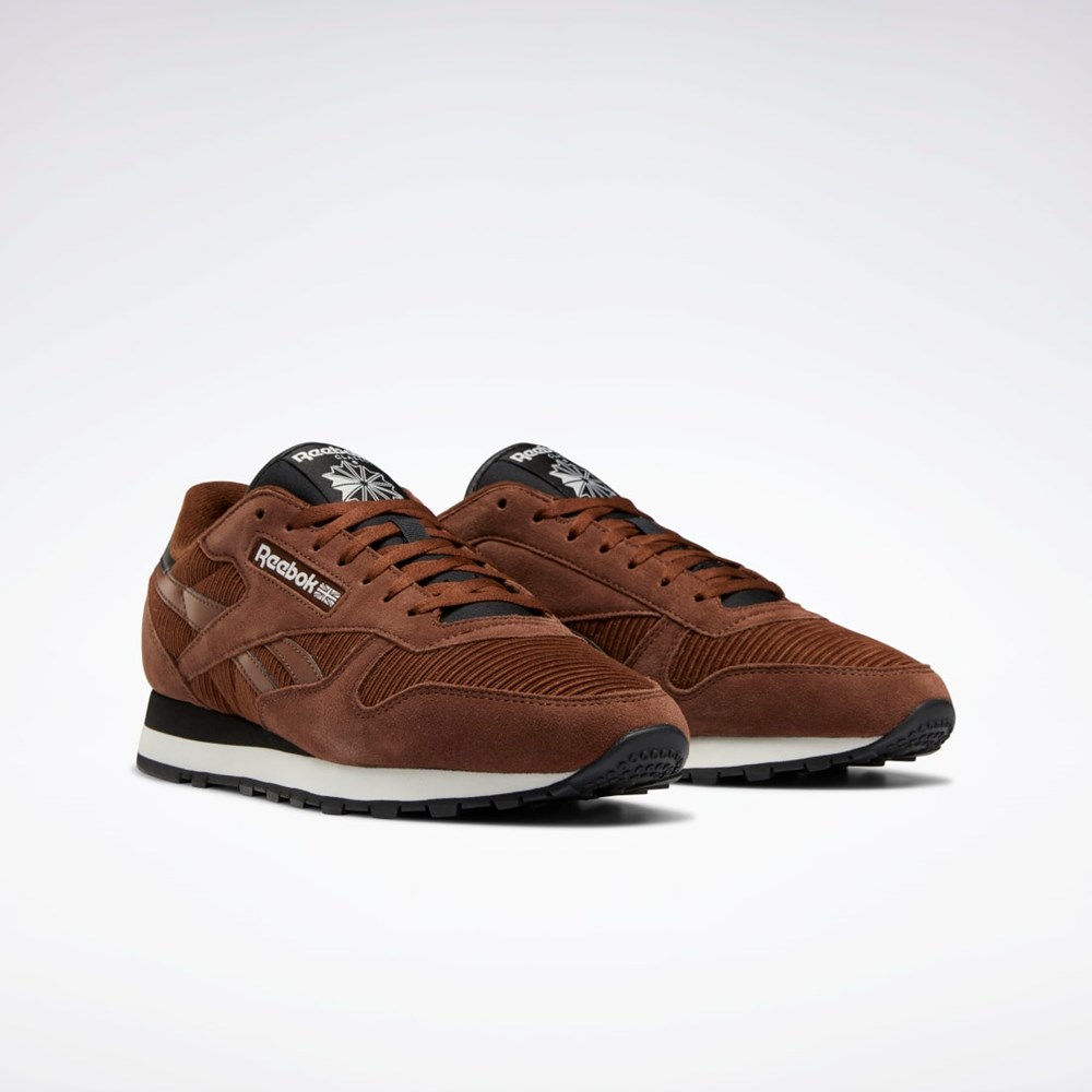 Reebok Classic Leather Shoes Hnědé Černé | LDNUG0381