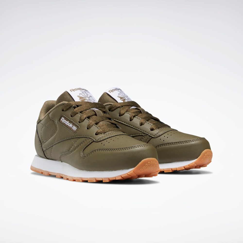 Reebok Classic Leather Shoes - Preschool Zelene Zelene Zelene | ARHOV4130