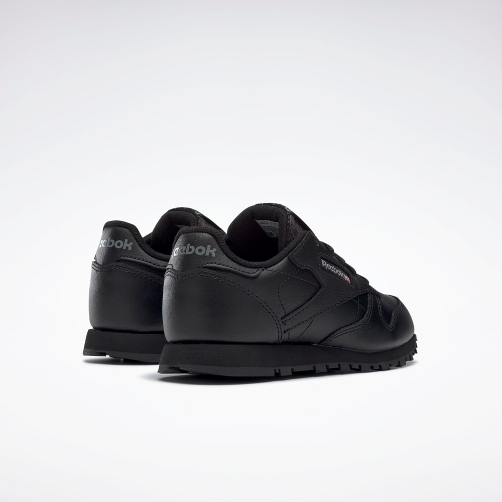 Reebok Classic Leather Shoes - Preschool Černé | JSOVL8572