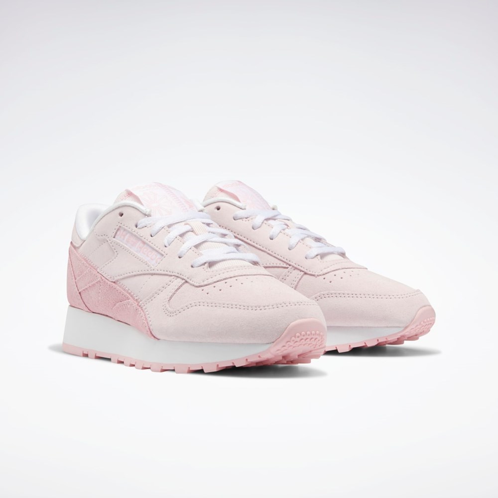 Reebok Classic Leather Shoes Růžové Růžové Bílé | QIGRK2947