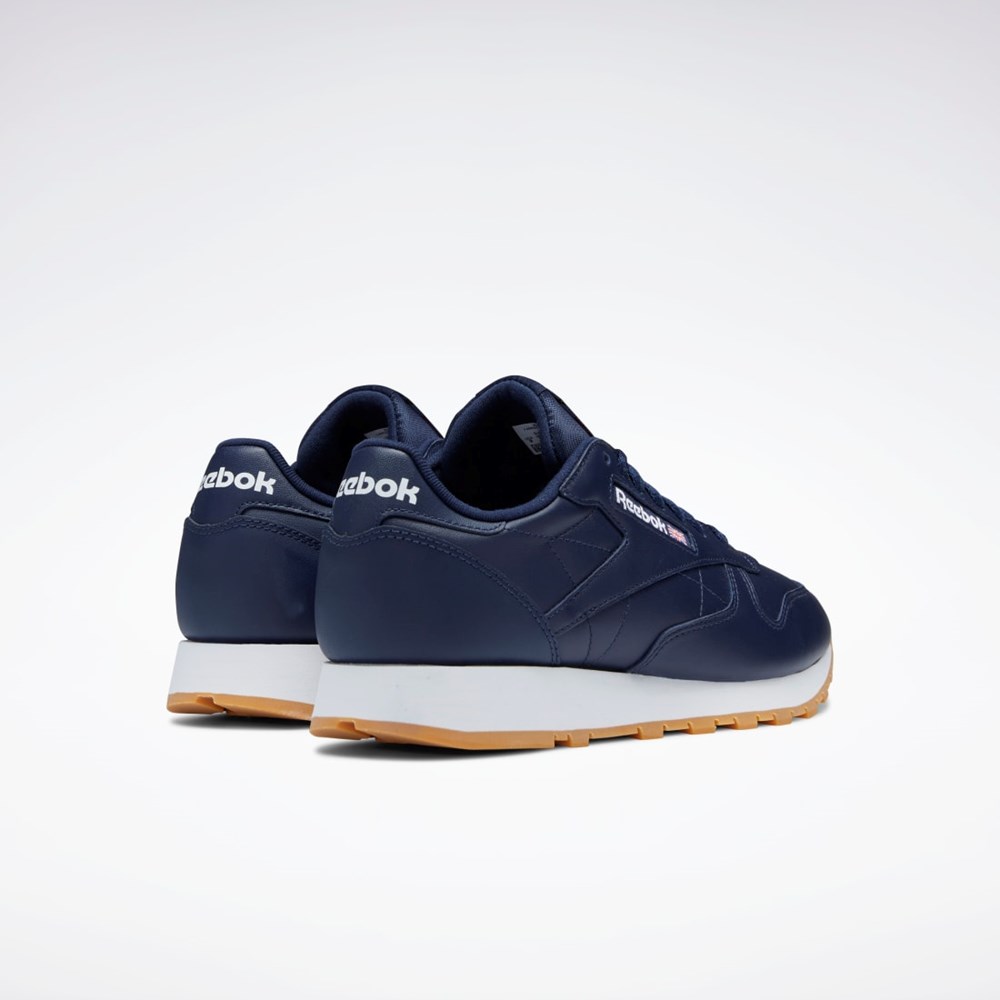 Reebok Classic Leather Shoes Tmavě Blankyt Bílé | EZRGB8075