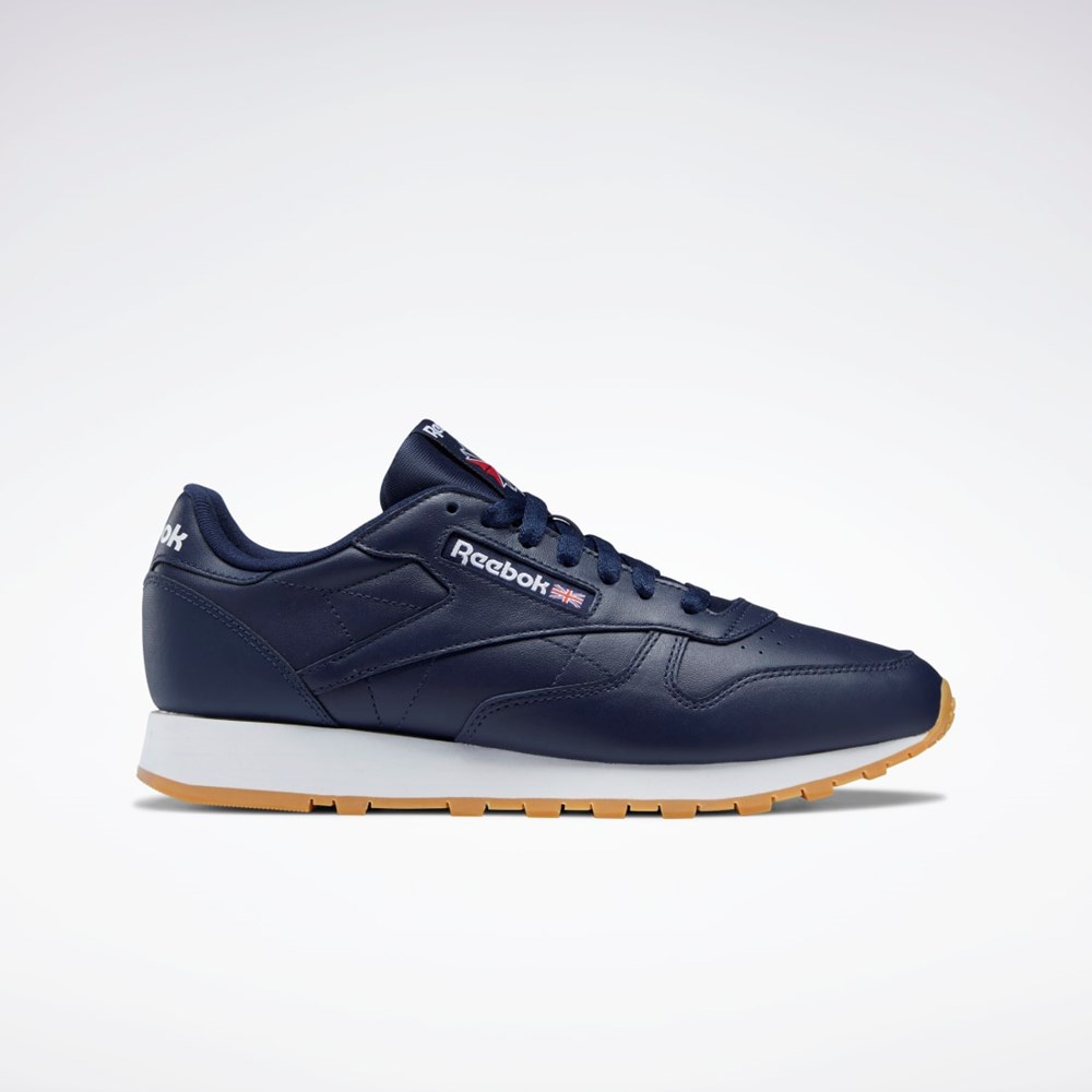 Reebok Classic Leather Shoes Tmavě Blankyt Bílé | RYWXB4375