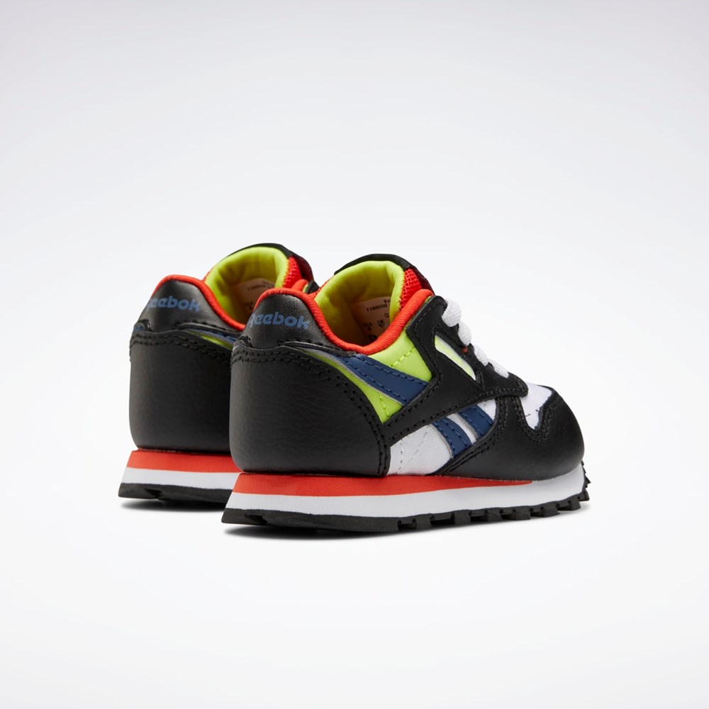 Reebok Classic Leather Shoes - Toddler Černé Bílé Červené | XAWBN5970