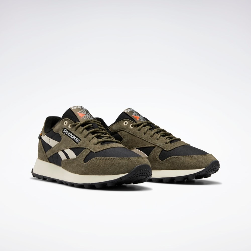 Reebok Classic Leather Shoes Černé Zelene | JFUKQ5802