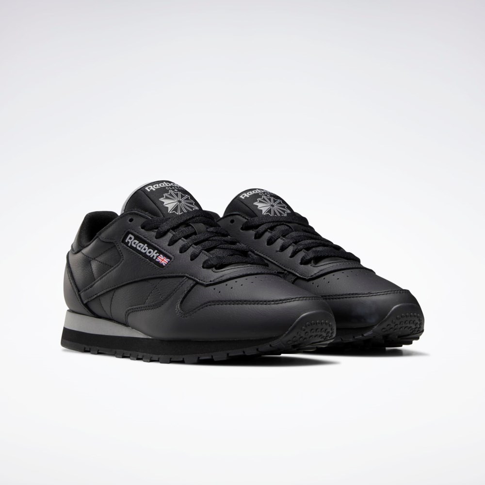 Reebok Classic Leather Shoes Černé Šedé Černé | IECWN9708