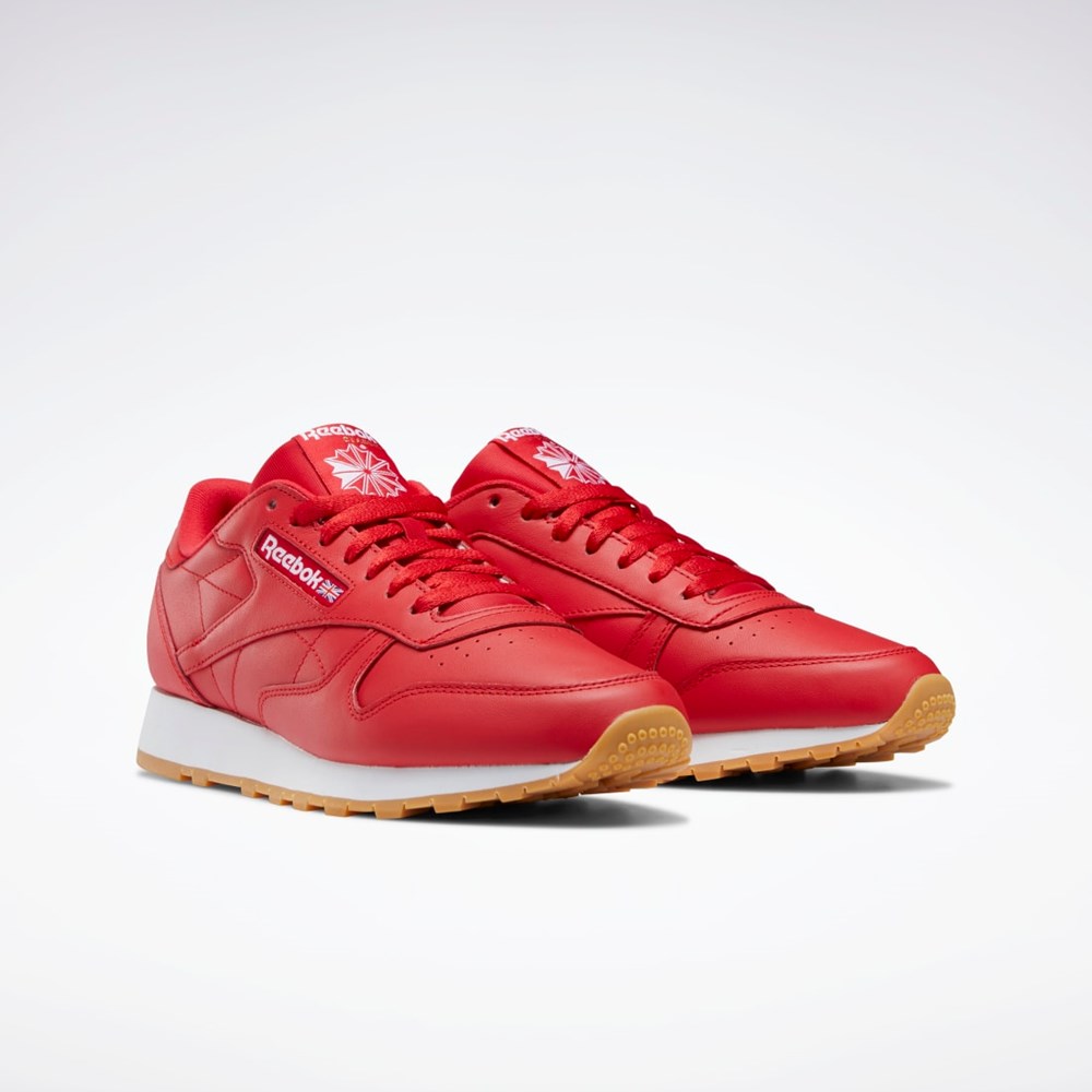 Reebok Classic Leather Shoes Červené Bílé | EBPVX2613