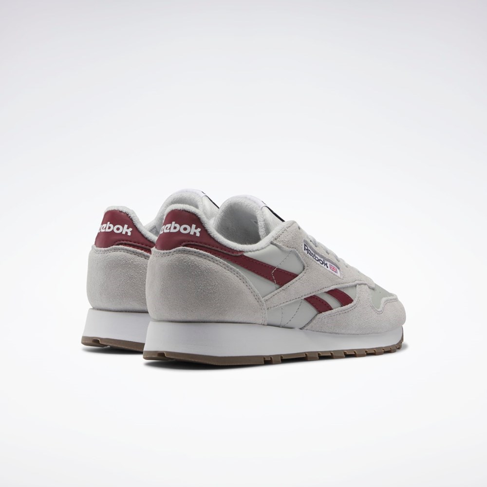 Reebok Classic Leather Shoes Šedé Šedé Vínové | DLRMK1759