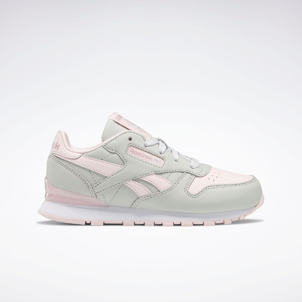 Reebok Classic Leather Step 'n' Flash Shoes - Preschool Šedé Šedé Růžové | YFQVM8750