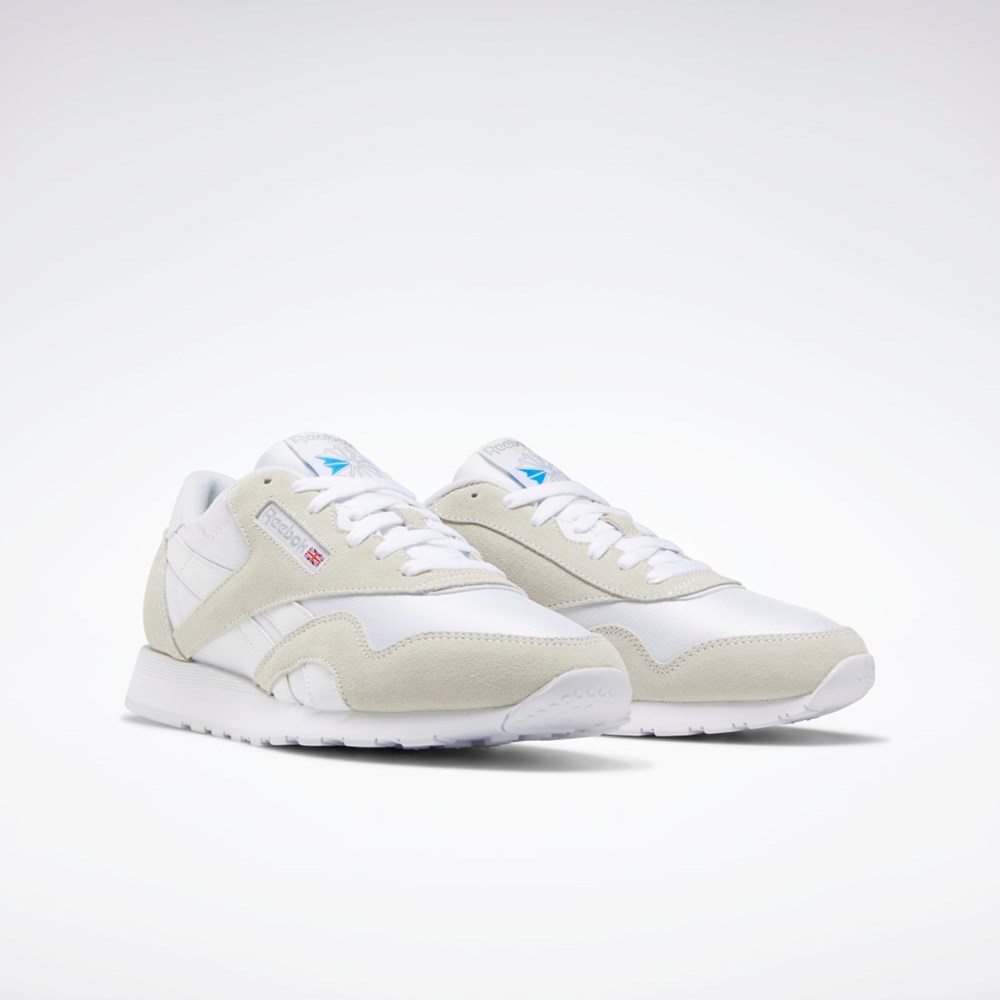 Reebok Classic Nylon Shoes Bílé Bílé Světle Šedé | TYIEB6391