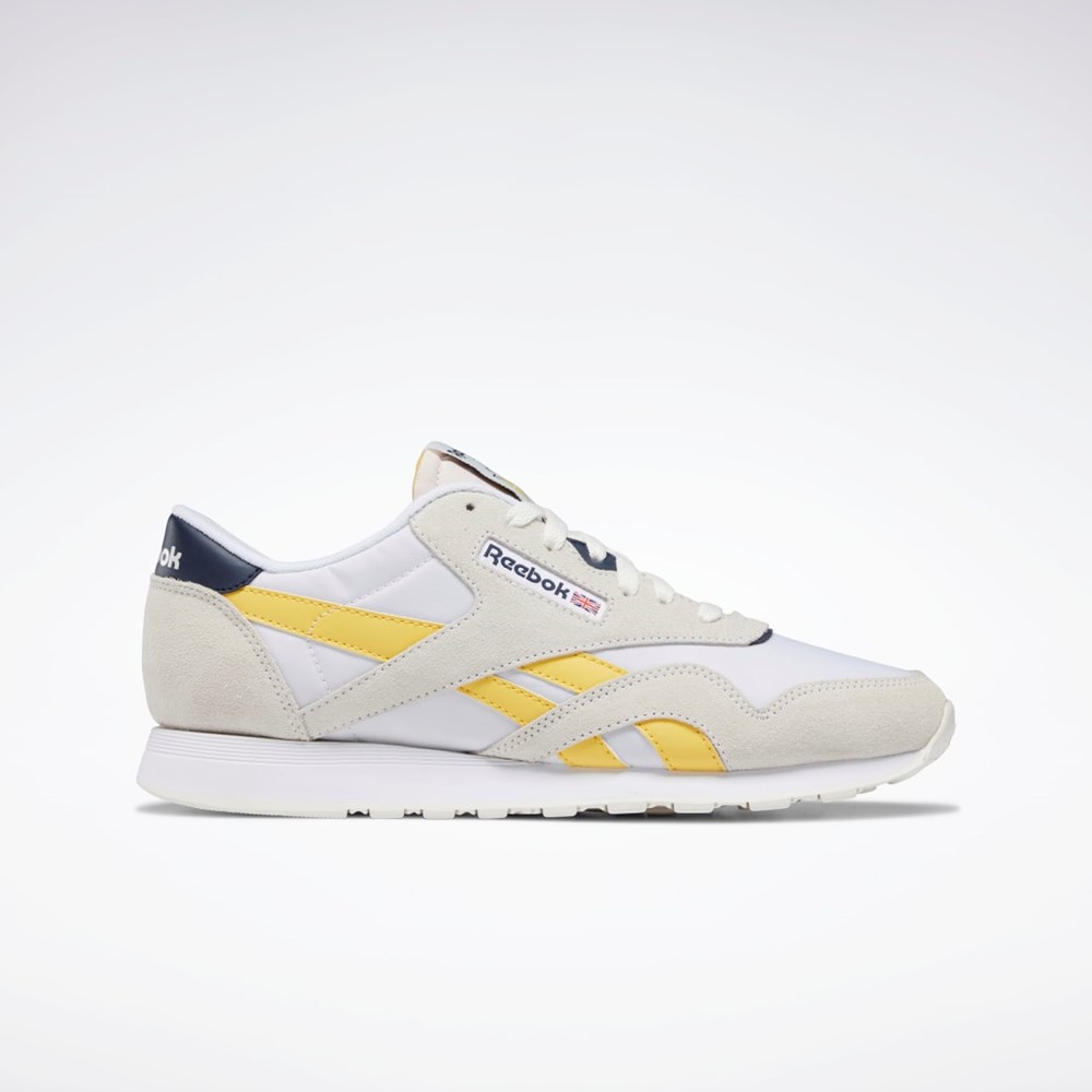 Reebok Classic Nylon Shoes Bílé Tmavě Blankyt | UWHJF2178