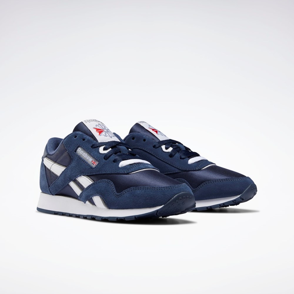 Reebok Classic Nylon Shoes Tmavě Blankyt Tmavě Blankyt Platina | ZTXAN6841