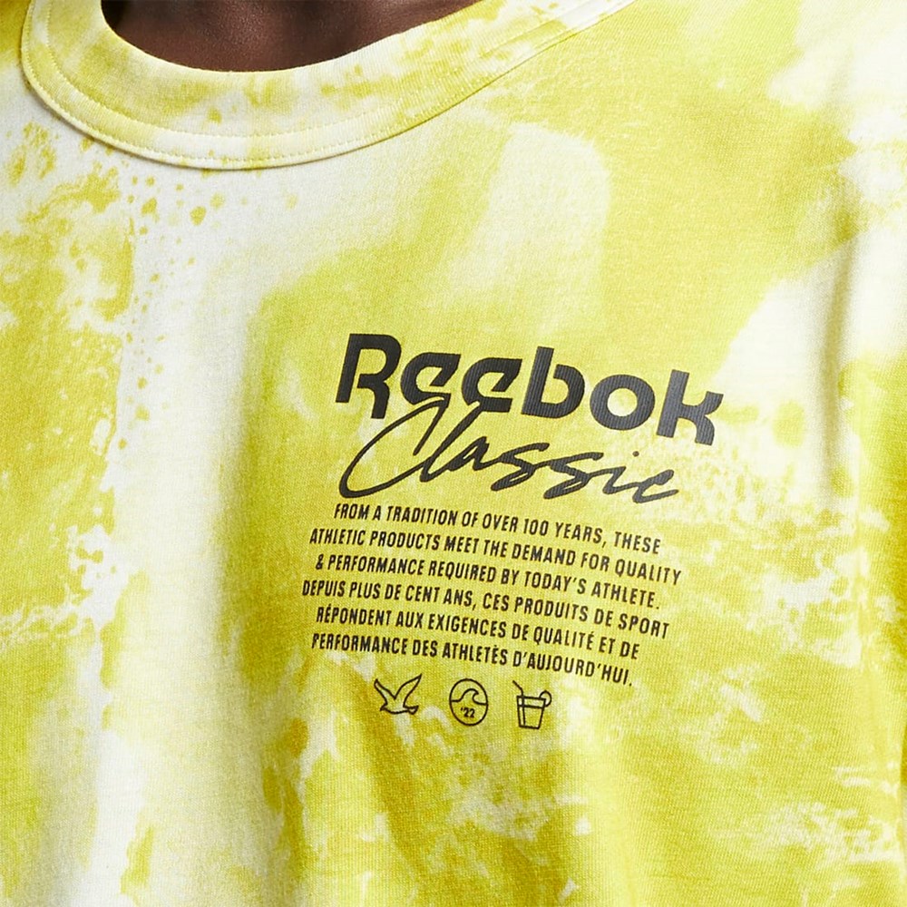 Reebok Classics Allover Print Grafická T-Shirt Žluté | UZGIF1856