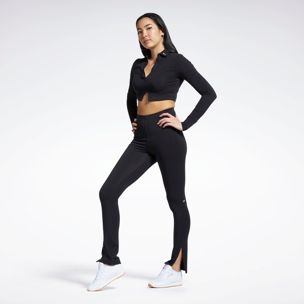 Reebok Classics Bavlněné Leggings Černé | BFZHO3562