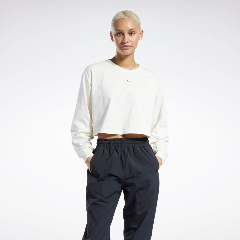 Reebok Classics Bavlněné Long Sleeve T-Shirt Bílé | GEWUC2983