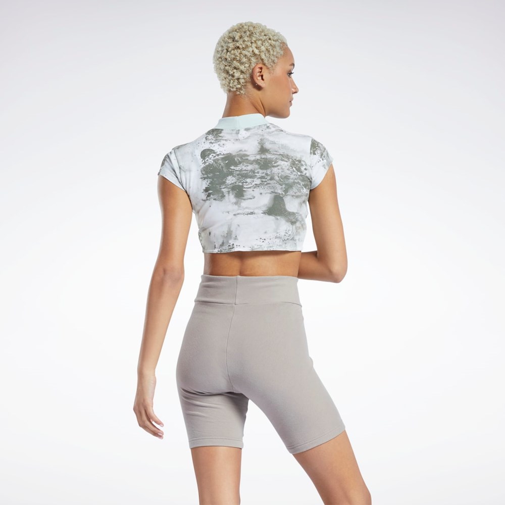 Reebok Classics Cloud Splatter-Print Krátké Sleeve Cropped T-Shirt Světle | AVFIE7964