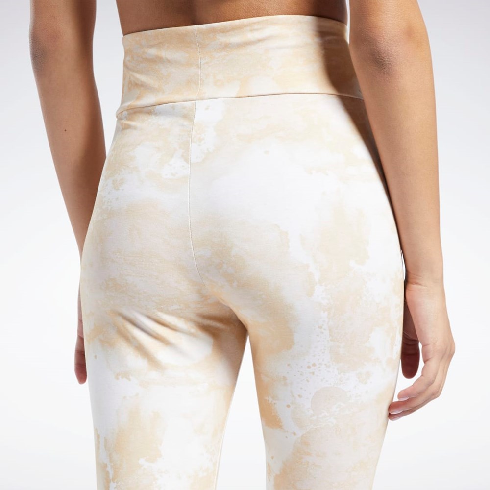 Reebok Classics Cloud Splatter-Print Leggings Stucco | WUKCO4186